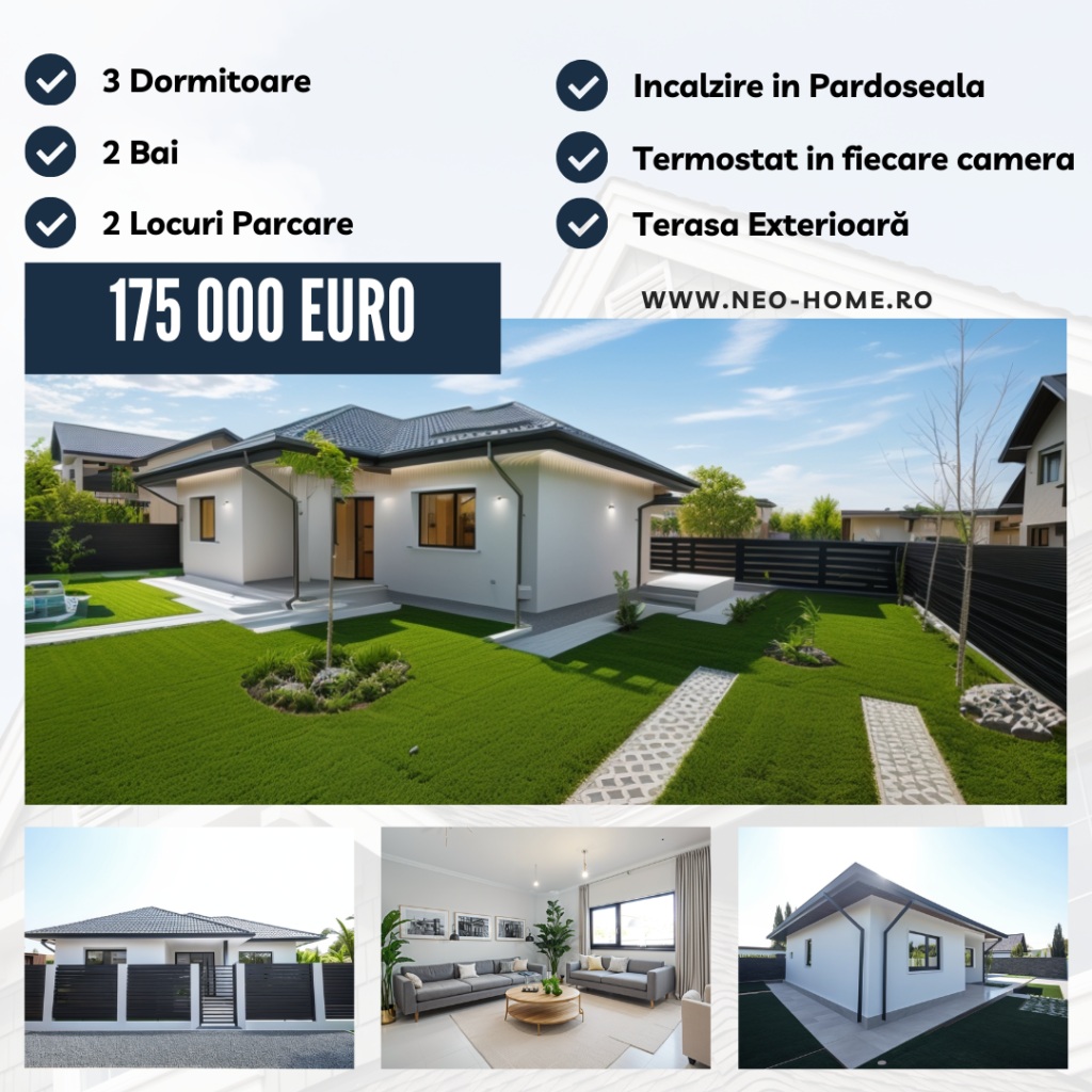 Casa de Vanzare 4 Camere Breazu, 85 mp utili, 360 mp teren, predare la cheie