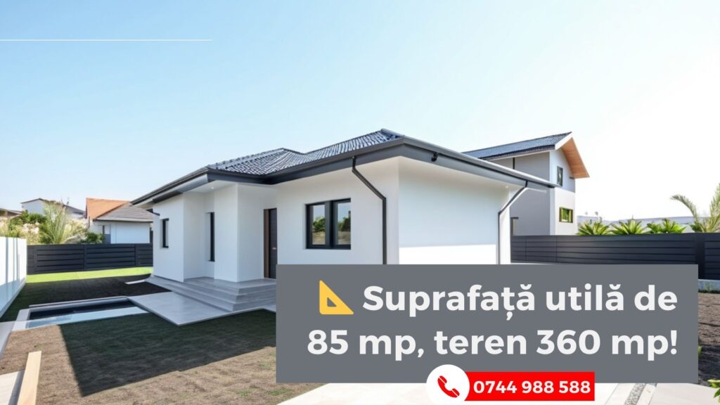 Casa de Vanzare 4 Camere Breazu, 85 mp utili, 360 mp teren, predare la cheie